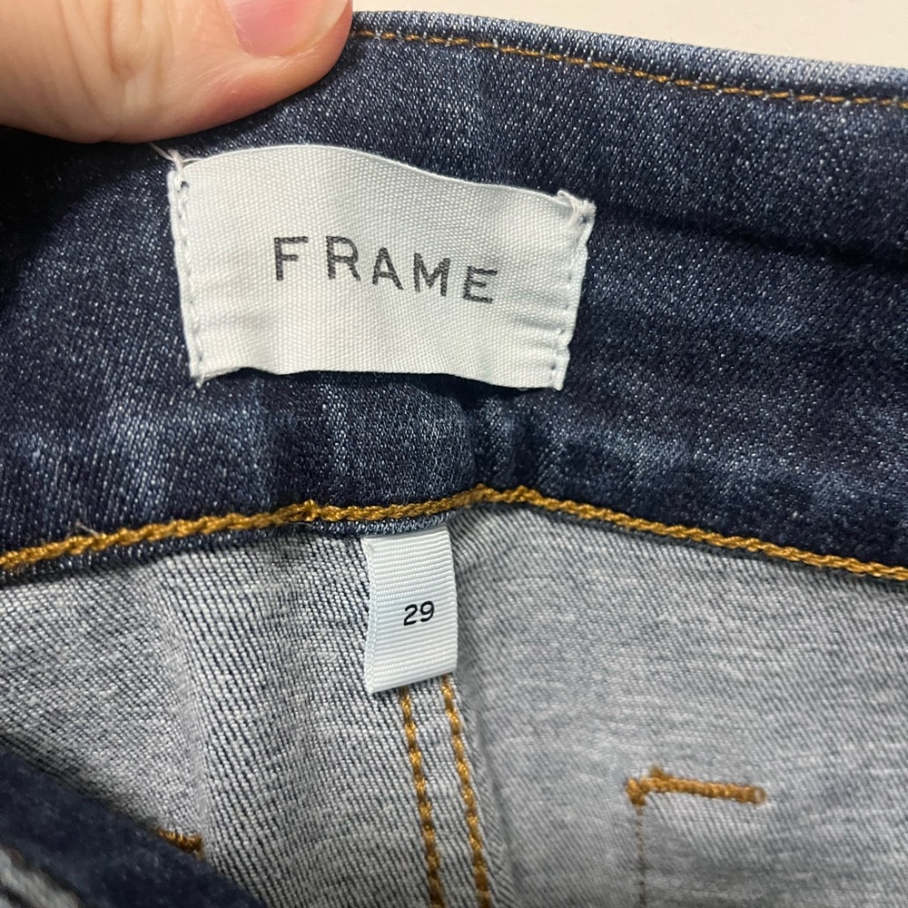 Frame Wide Leg Dark Wash Jeans Women’s 29inch Full Length EUC - Picture 3 of 4